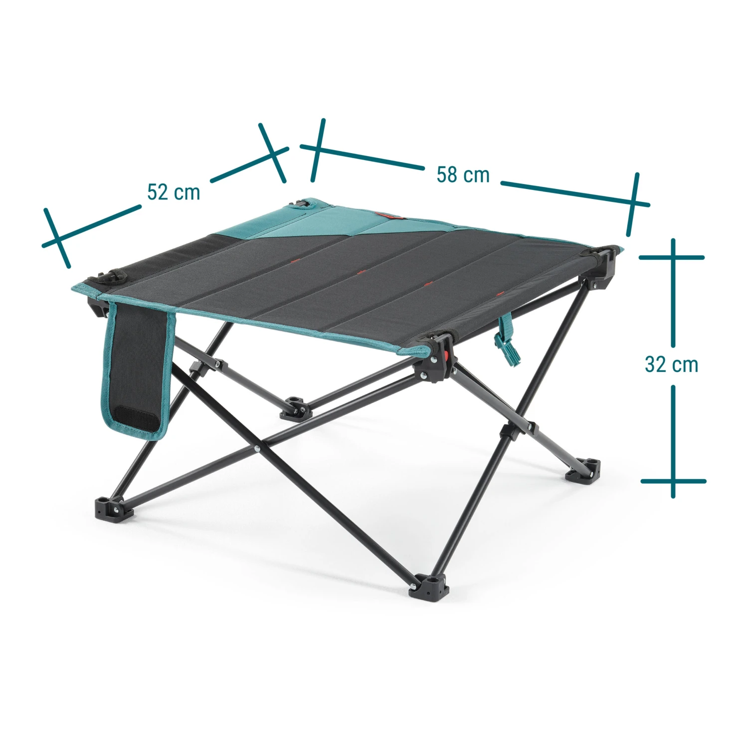 Quechua LOW FOLDING CAMPING TABLE MH100 Grey - Image 4