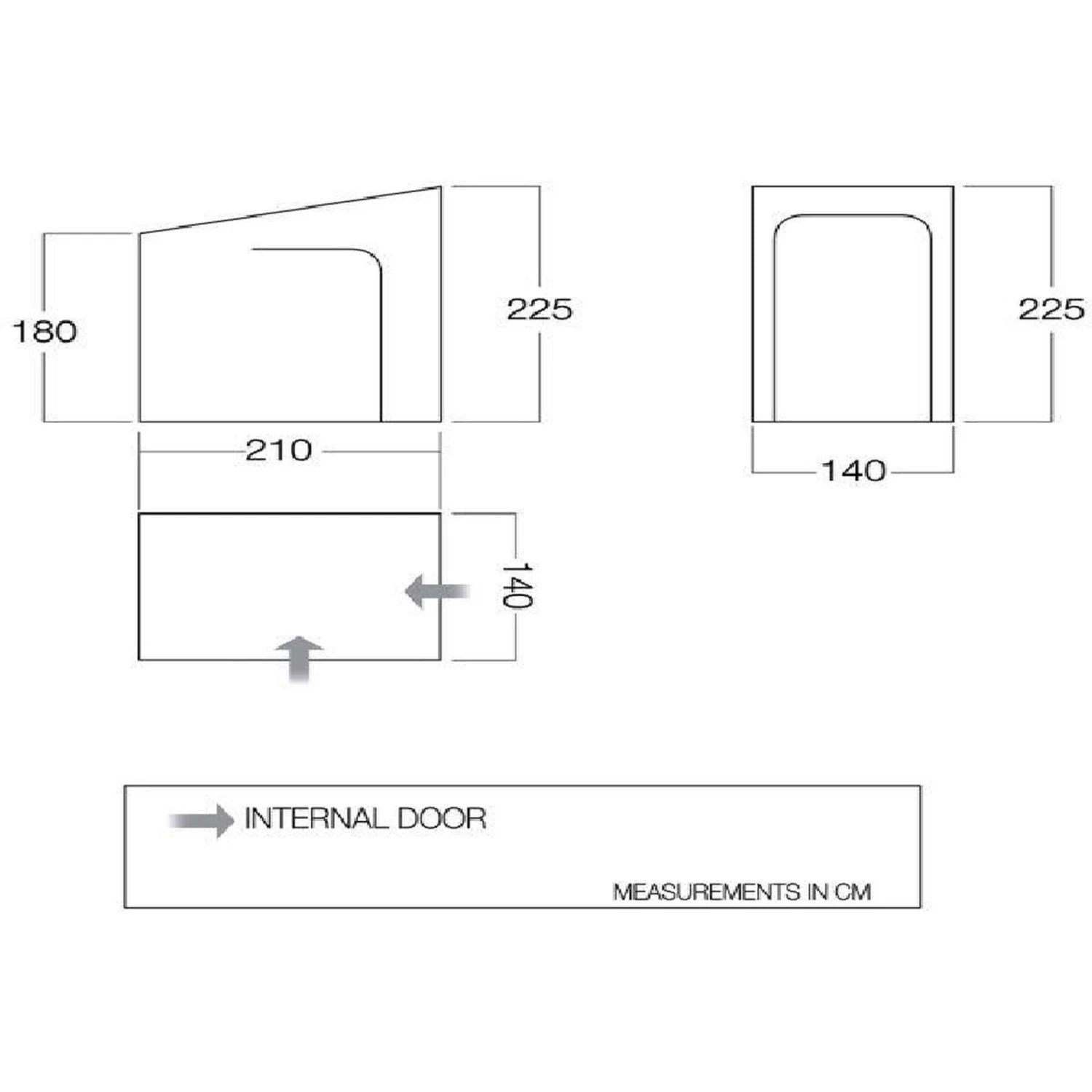Vanguard Vango Caravan Awning Hanging Bedroom Inner Tent Midnight - Image 2