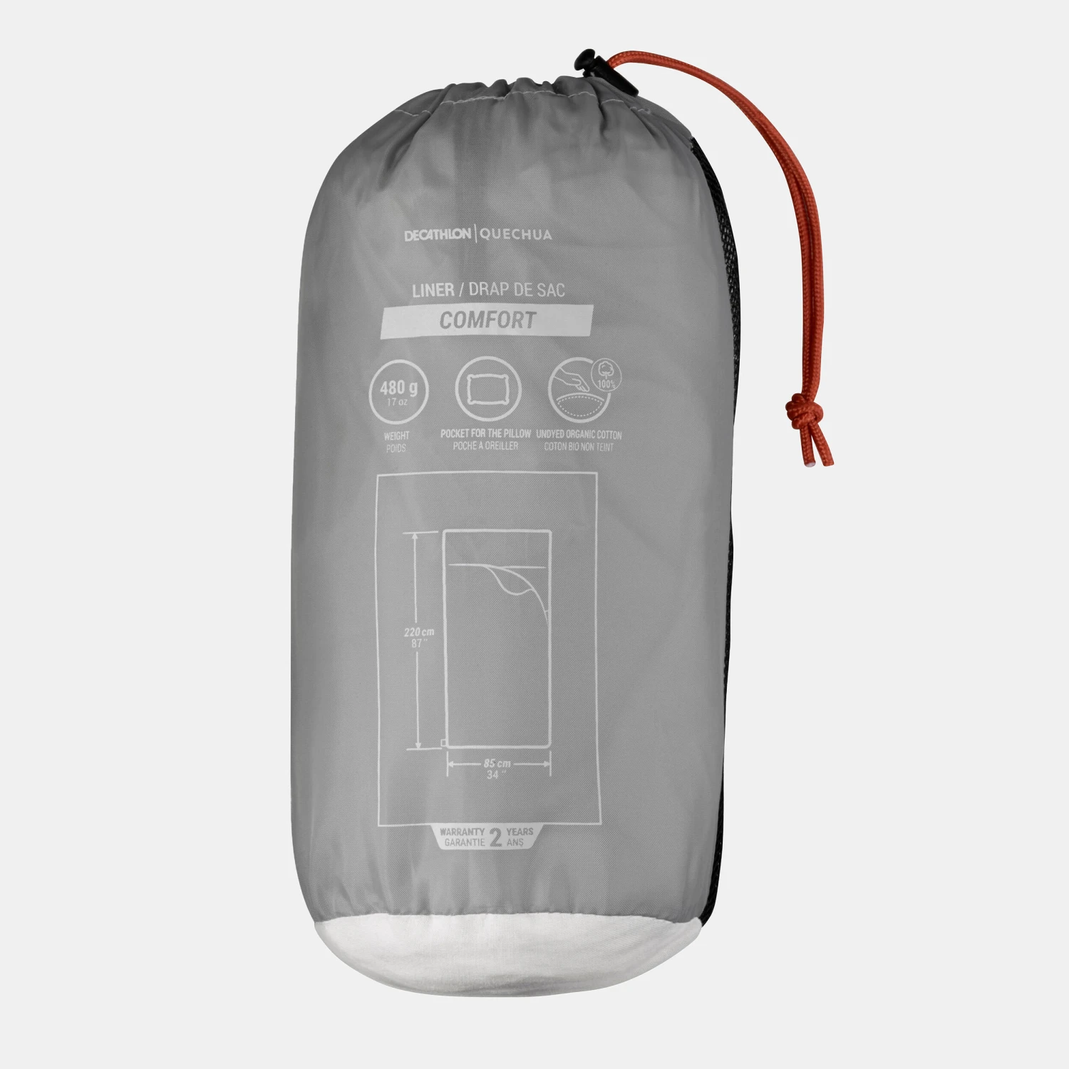 Quechua COMFORT COTTON BAG LINER FOR SLEEPING BAG - Image 3