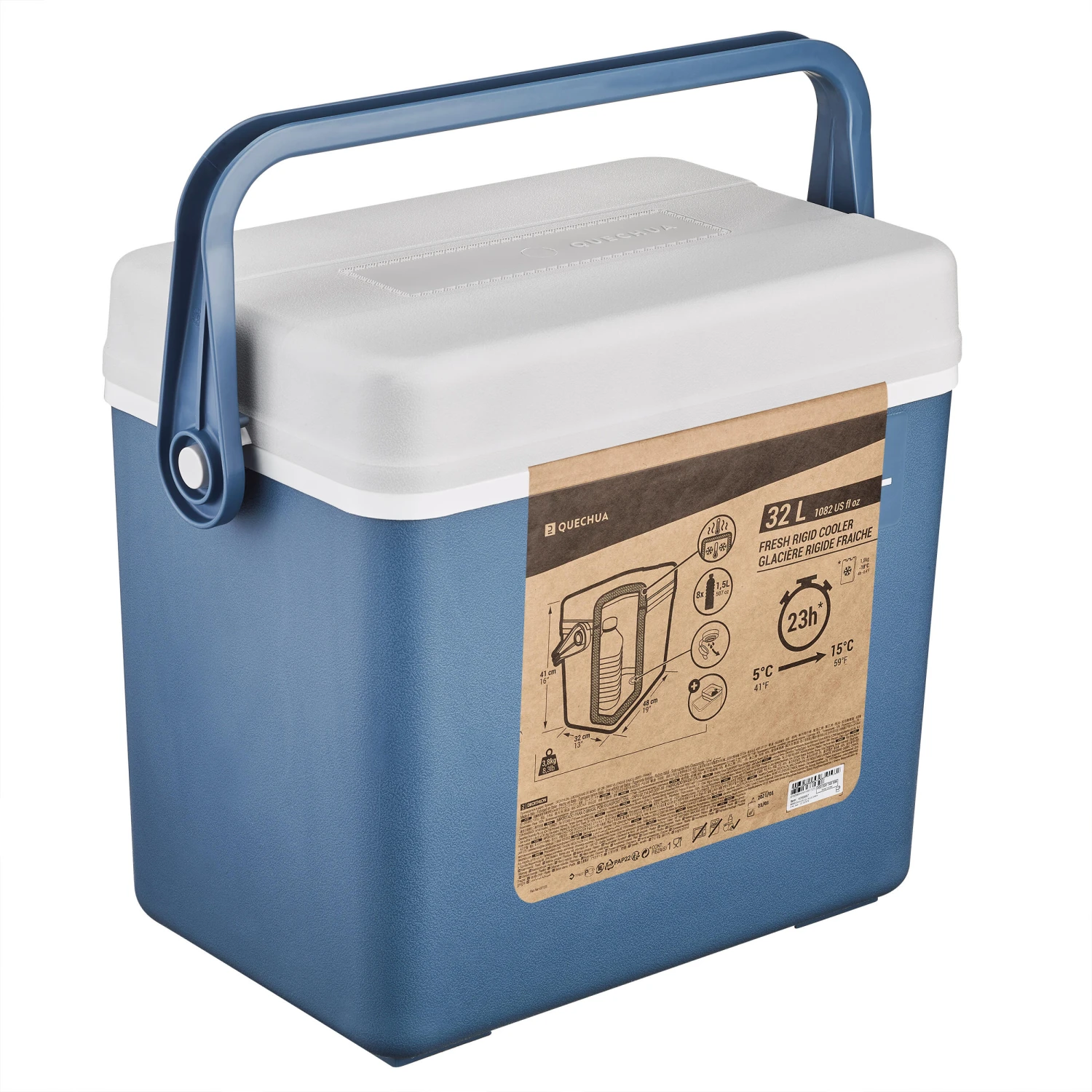 Quechua Camping Rigid Cooler 32 L Cool Preserved For 14 Hours - Image 5