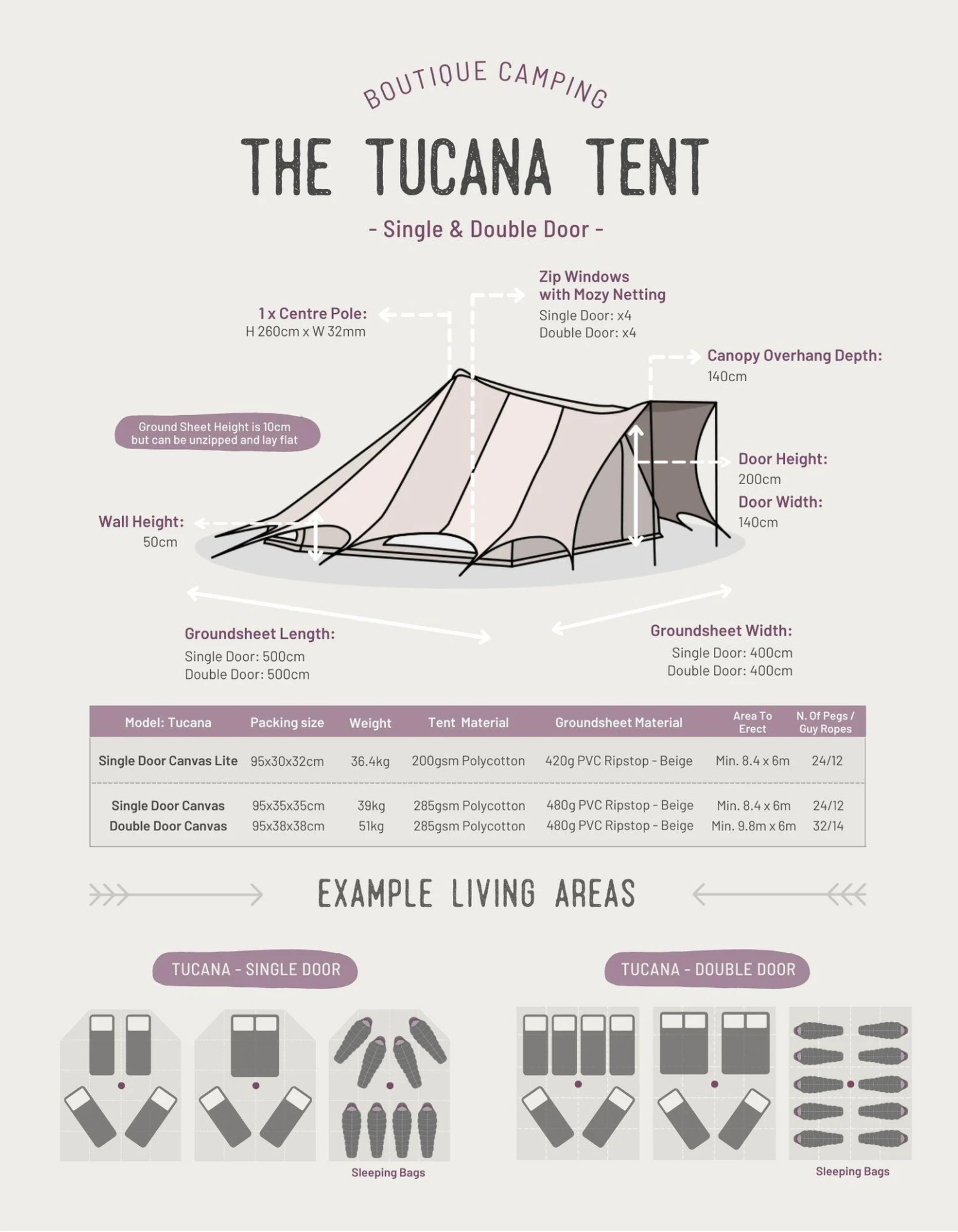 Tucana Tent FIRE Canvas 320 - Image 5