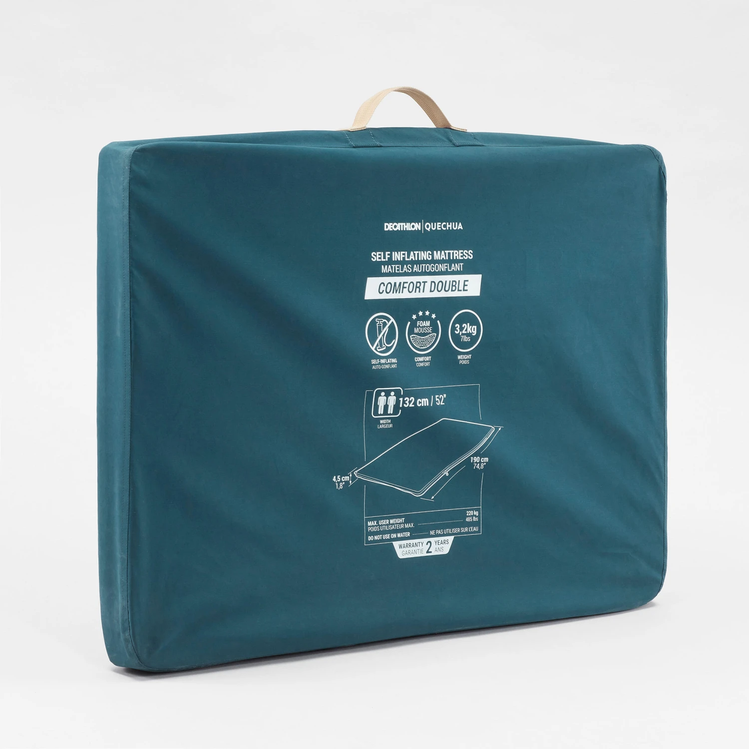 Quechua SELF-INFLATING CAMPING MATTRESS - COMFORT 132 CM - 2 P - Image 3