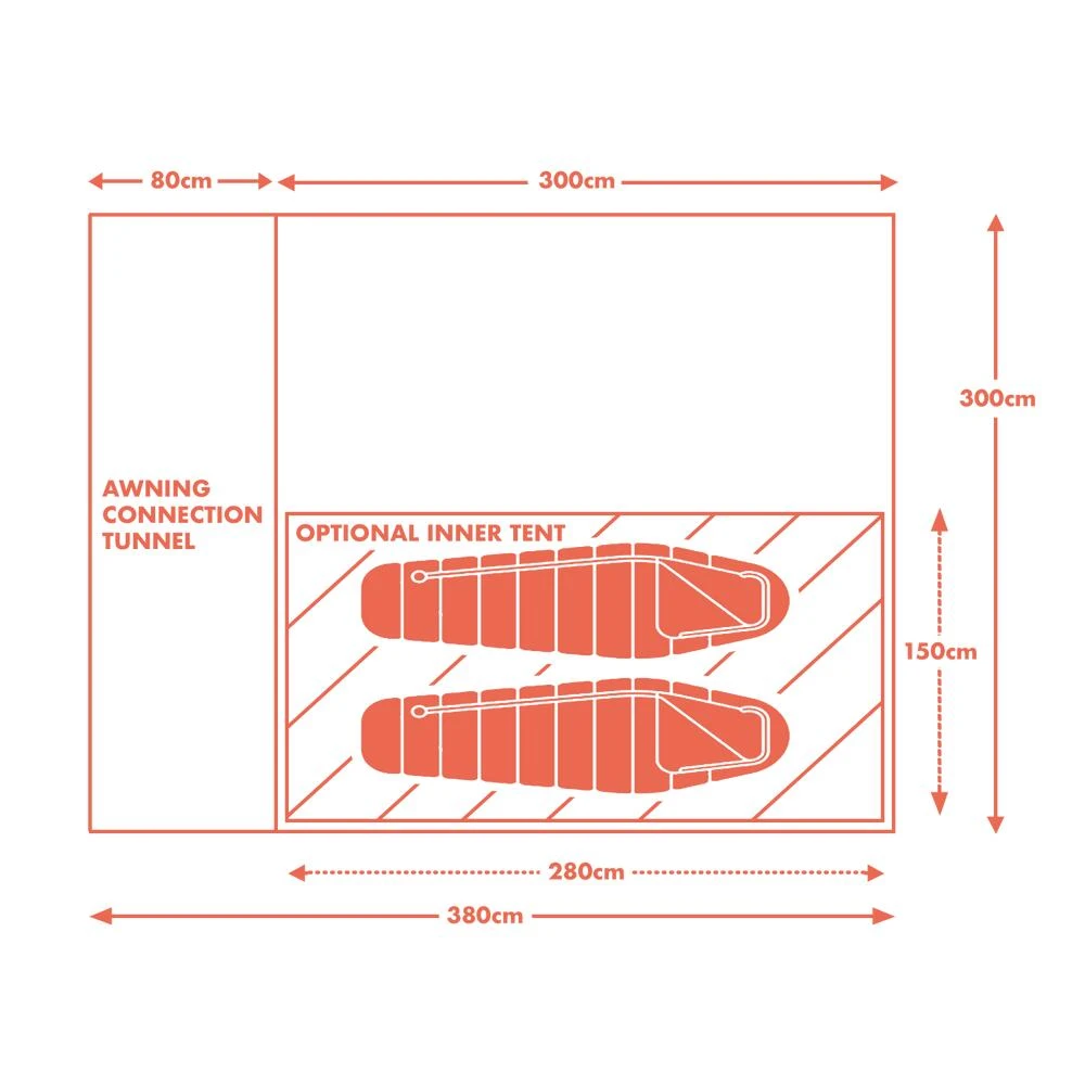Kamper Compact Pole & Sleeve Driveaway Campervan Awning - Image 7